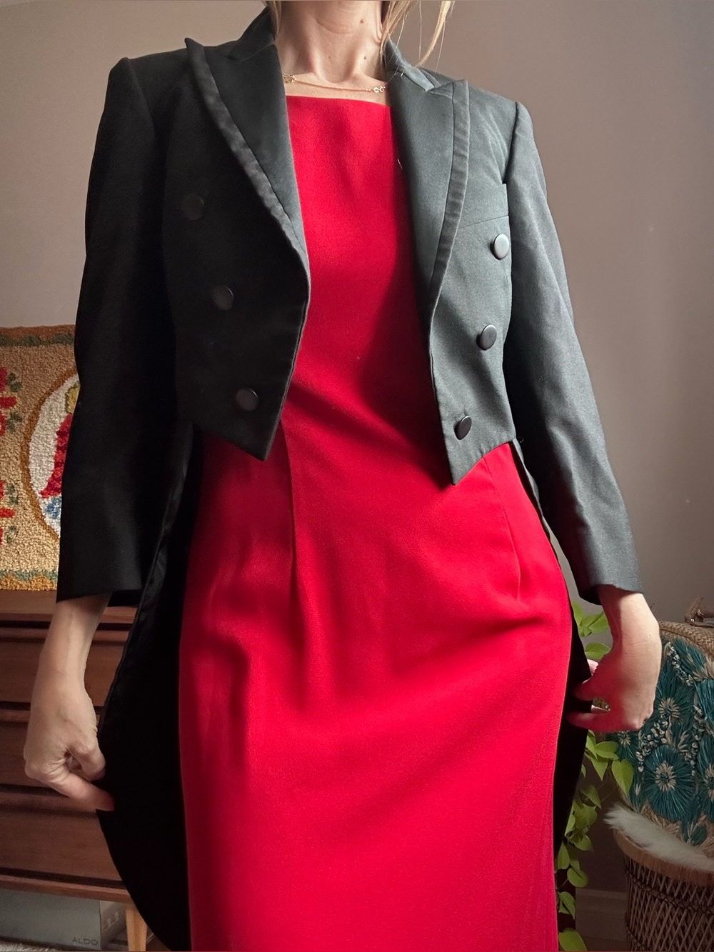 Vintage Black Cropped Tuxedo Blazer Ringmaster